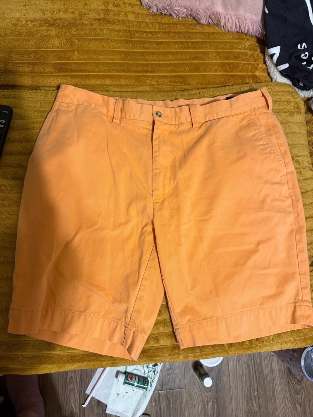 Polo by Ralph Lauren Orange Flat Front Cotton Shorts
